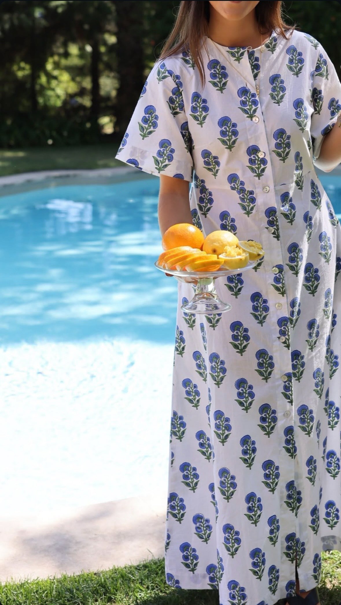 Indi Shirt Dress in Cornflower