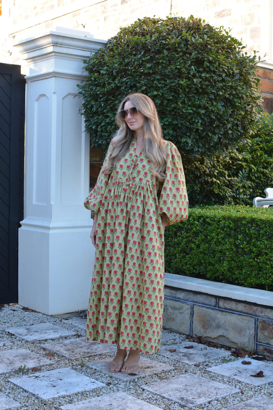 Claudia Dress in Kashmir Tulip