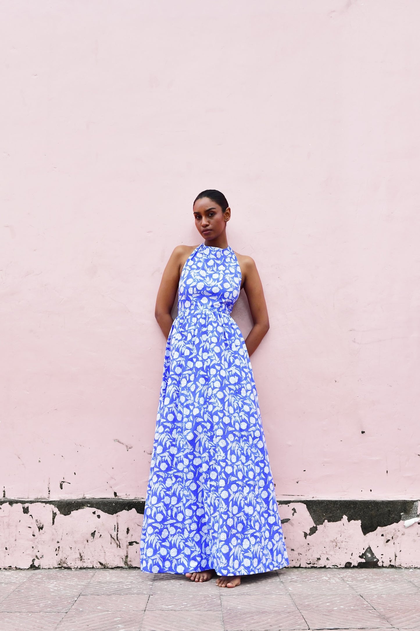 Annabel Halter Dress in Jodhpur Blue