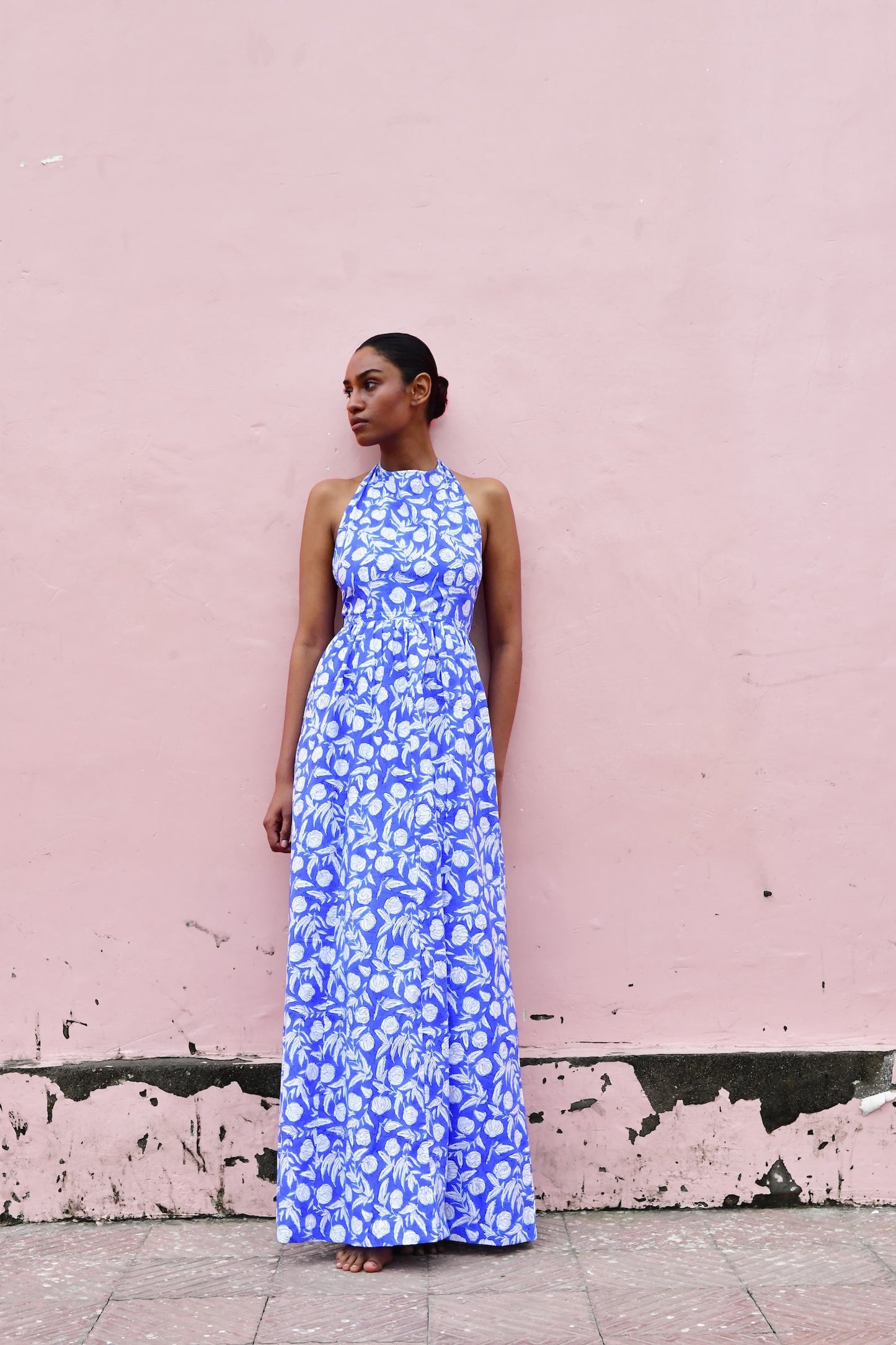 Annabel Halter Dress in Jodhpur Blue