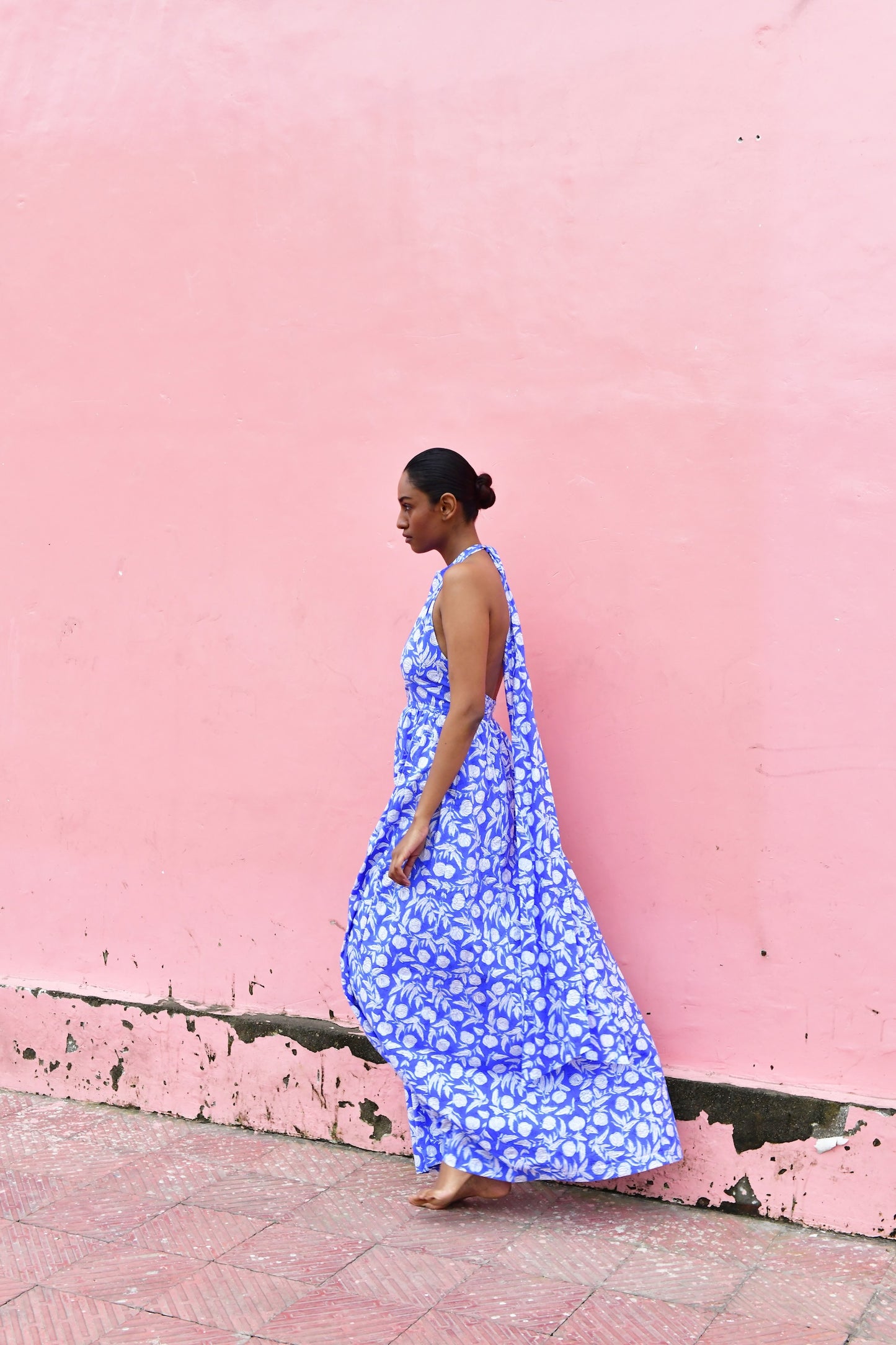 Annabel Halter Dress in Jodhpur Blue