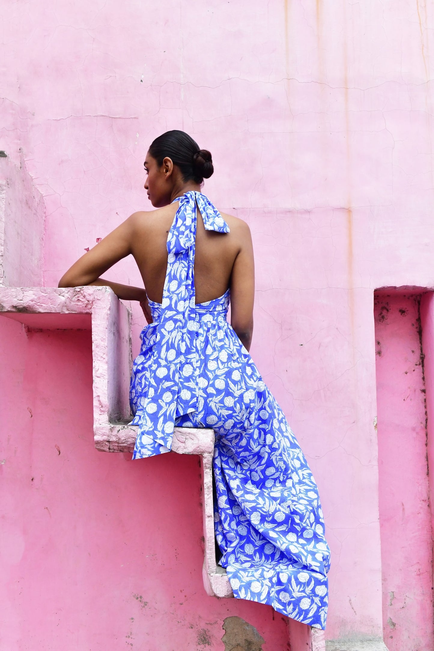 Annabel Halter Dress in Jodhpur Blue