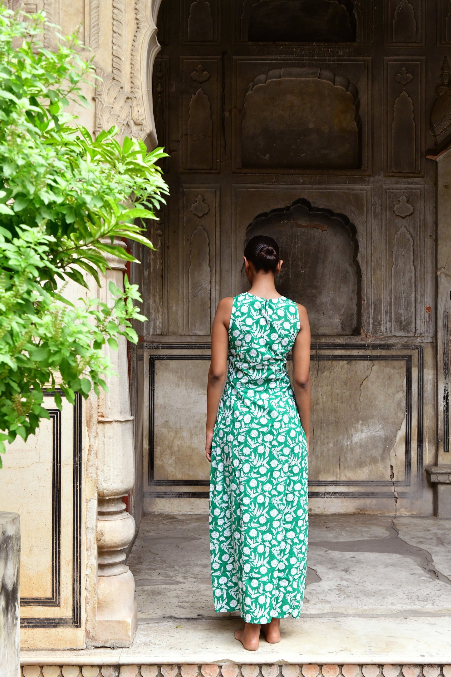 Grace Sleeveless Dress in Jade