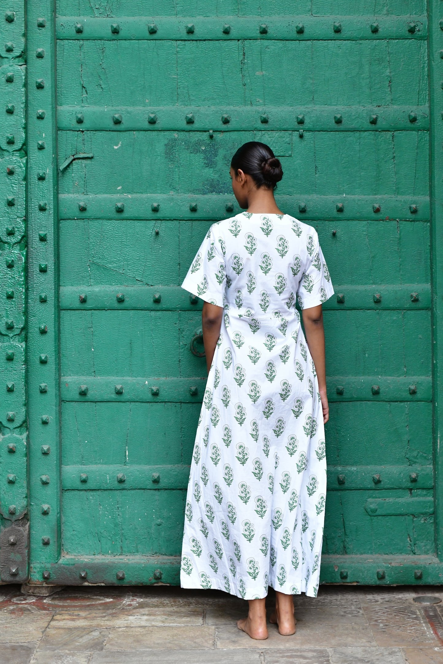 Indi Shirt Dress in White Buti