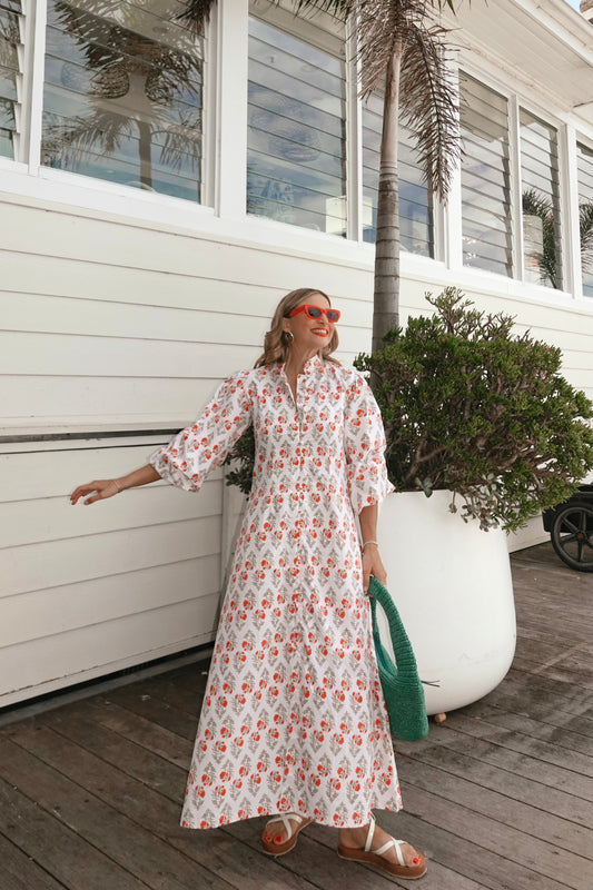 Marina Dress in Saffron